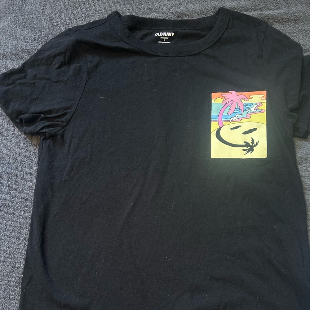 Old Navy Black Crew Neck T-Shirt